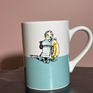 Winnie the pooh and christopher robin Illustrated Mug with Child and Bear Design